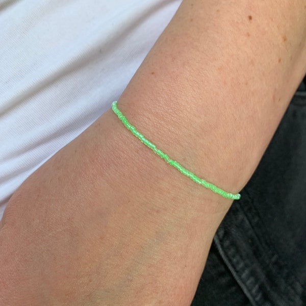 Armband aus Miyukiperlen in Neongrün