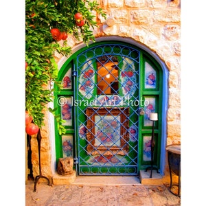 Pomegranate Door, Artist Colony, Safed  - Digital Wall Art, Israel Photography