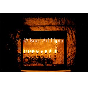 Lithuanian Menorah, Jerusalem Jewish Quarter, Israel, Digital Wall Art