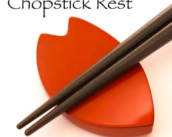 Wooden Cherry Blossom Chopstick Rest - Wooden Chopstick Rest -  Japanese chopstick rest -  Wood Handcrafted