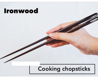 Ironwood Cooking Chopsticks - Japanese  wooden chopsticks - Wooden long chopsticks - Japanese wooden chopsticks -  Wood Handcrafted