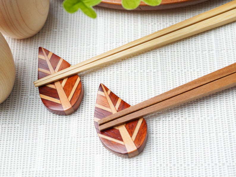 Wooden Leaf Chopstick Rest Wooden Chopstick Rest Japanese Chopstick