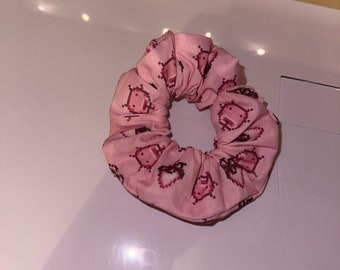 Stardew Valley inspired pink hair scrunchie