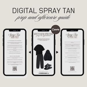 Spray Tan Template I Spray Tan Care I Spray Tan Artist I Spray Tan Business I Spray Tan Artist I Spray Tan Marketing I Canva Template