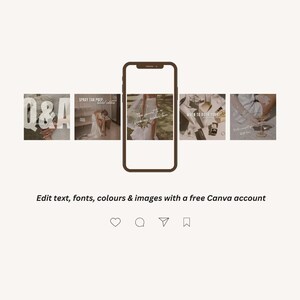 Peut inclure: Un &eacute;cran de t&eacute;l&eacute;phone affichant cinq mod&egrave;les d'histoires Instagram avec du texte qui dit "Q&A", "Pr&eacute;paration au bronzage par pulv&eacute;risation", "Le secret d'une application impeccable", "Quand r&eacute;server votre", et "Pr&eacute;paration au bronzage pour un bronzage impeccable".