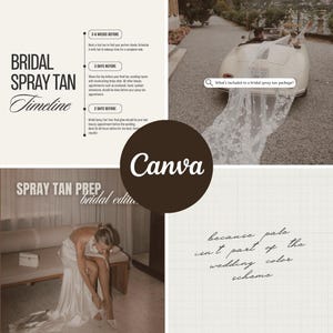 Wedding Spray Tan Instagram Templates: Bridal Marketing (Canva Editable)