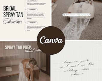 Modèles Instagram de bronzage en spray pour mariage | Poteaux canevas