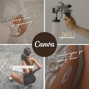 Spray Tan Client Education: Social Media Canva Templates (20 Posts)