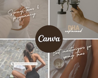 Klantenvoorlichting spraytanning: canva-sjablonen voor sociale media (20 berichten)