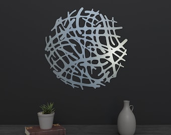 Globe Metal Art Decor in Silver