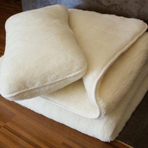 Premium Blanket Wool Sheep Merino Double Layer Duvet Comforter KING EURO size 79&quot;x87&quot;- 200 cm x 220 cm Blanket Wool Australian Sheep Merino