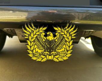 Cubierta de enganche Eagle Rising de suboficial del ejército / Accesorio para camión militar (receptor de 2 pulgadas)
