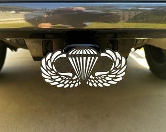 Cubierta de enganche con alas de paracaidista del ejército / Accesorio para remolque militar, plástico PETG