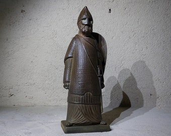 Crusader of the First Crusade, 11th Century Bronze Figure Sculpture - Collectible Medieval Knight Art