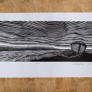 Nauta Linocut Print, Fine Art Print, Print, Art, Hand Printed, Limited edition of 20