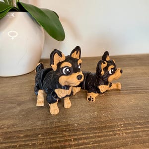 Adorable 3D Printed Articulated Yorkshire Terrier – Realistic Yorkie Collectible, Cute Poseable Dog Figurine Gift for Dog Lovers