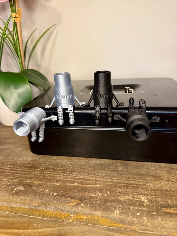 Magnetic 10mm Socket Figure | Mechanic Stocking Stuffer | Funny Car Repair Gift | 3D Printed Shop Buddy