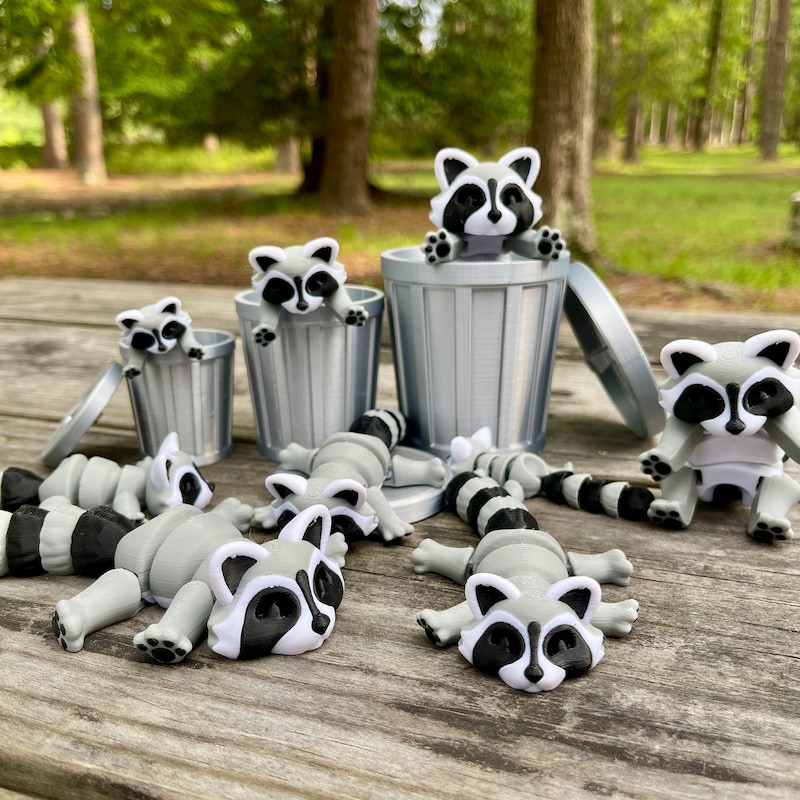 Mini Raccoon 3d Printed Toys Raccoon - Etsy