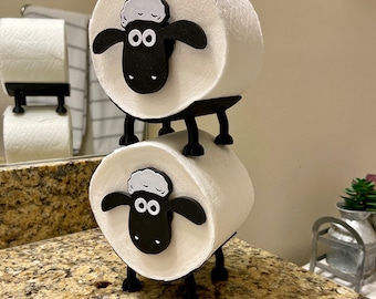 Adorable 3D Printed Sheep Toilet Paper Holder - Cute Bathroom Decor