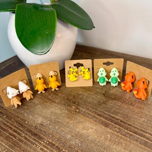 Mini Monster Earrings | Choose Your Creature | Lightweight Gamer Studs | 3D Printed Fantasy Jewelry | Cute Gamer Gift