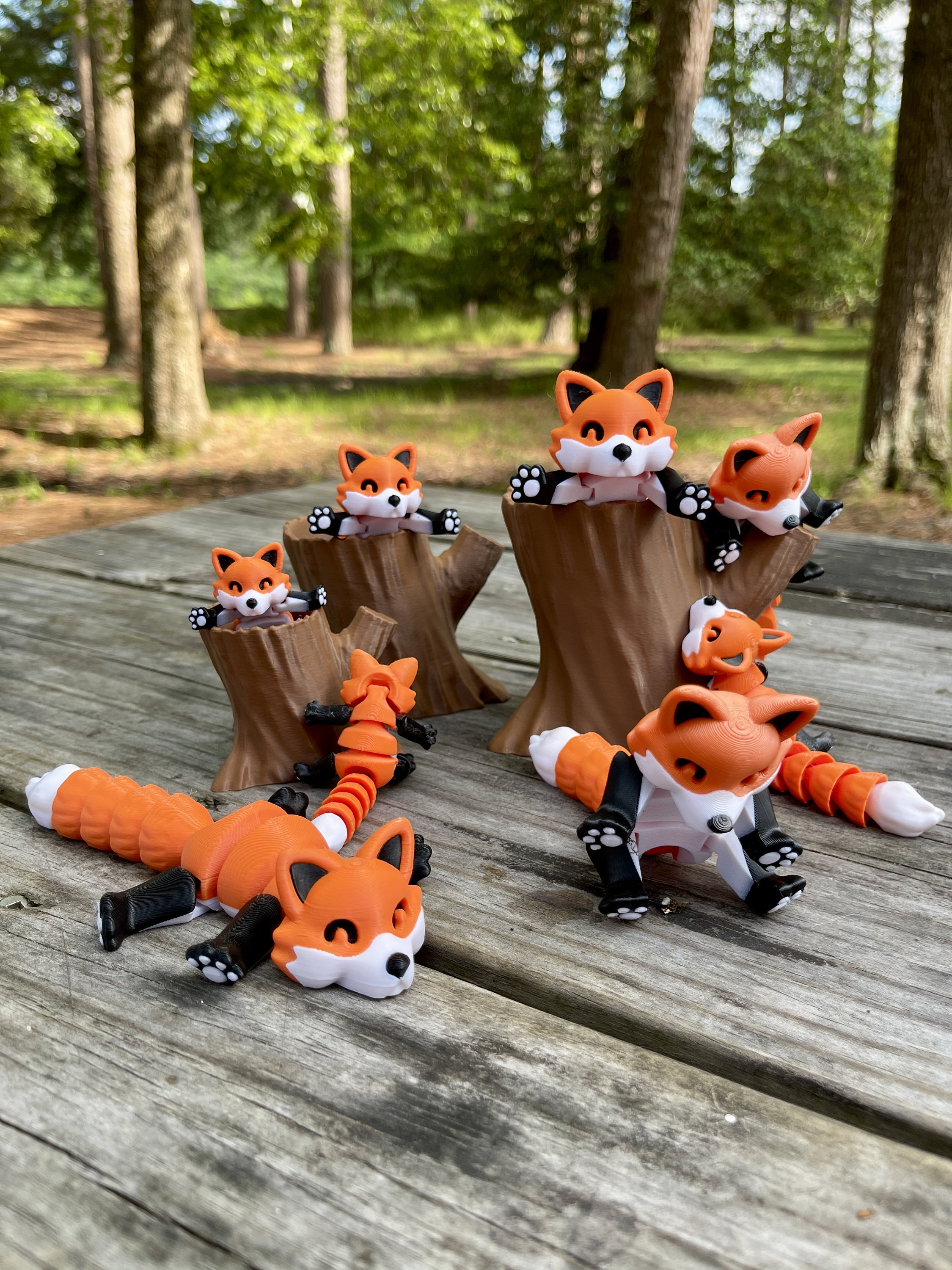 Articulated Orange Fox | 3D Printed Flexi | Fidget Toy | ADHD Toy