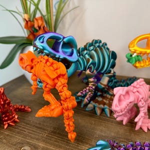 Flexi T-Rex Dinosaur Toy – Articulated Fidget Figure – 3D Printed in Many Colors – XL & Regular Sizes – Fun Gift for Dino Lovers