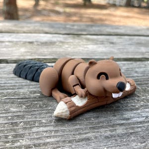 Articulated Beaver Fidget Toy With Log | ADHD Fidget Toy | Perfect for ...
