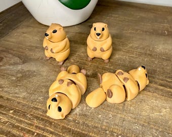 Groundhog Figurine 3D Printed | Cute Groundhog Day Decor | Standing or Tail Version | Woodland Animal Gift | Desk Buddy