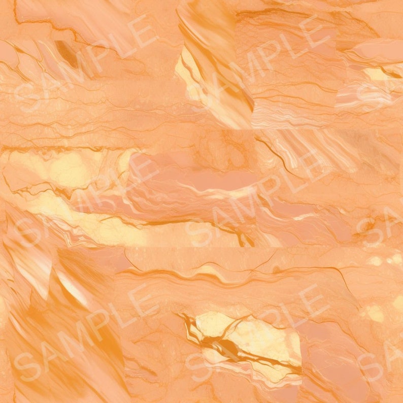 Peach and Gold Marble Digital Paper Seamless Marble Textures Etsy
