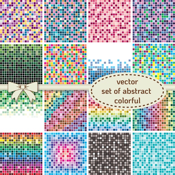 32 Colorful Tile Backgrounds Digital Download Digital Paper Etsy