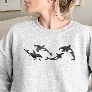 Orca Sweatshirt, Killer Whale Lover, Orca Shirt, Whale Gift, Orca Lover Gift, Ocean Gift, Killer Whale, Orca, Killer Whale Sweater, Nautical