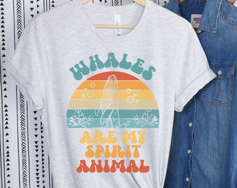 Retro Whale Sweatshirt 90s Environmental Graphic Crew Neck Sweatshirt Ocean Conservation Indie Crewneck Vintage Y2K Environment Sweater