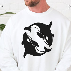 Orca Sweatshirt, Killer Whale Lover, Orca Shirt, Whale Gift, Orca Lover Gift, Ocean Gift, Killer Whale, Orca, Killer Whale Sweater, Nautical