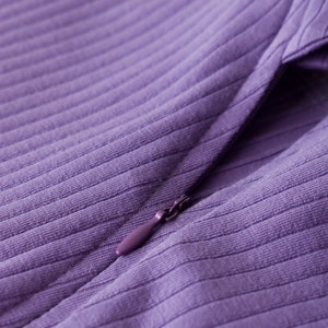 Organic Baby Ribana Zippered Romper, Purple , Unisex, %100 Organic Cotton, GOTS certification, CSYR4608 image 5