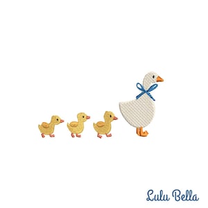 Ducklings Baby Ducks and Mother Duck Machine Embroidery Digital File Instant Download ZIP Children Baby Embroidery Design