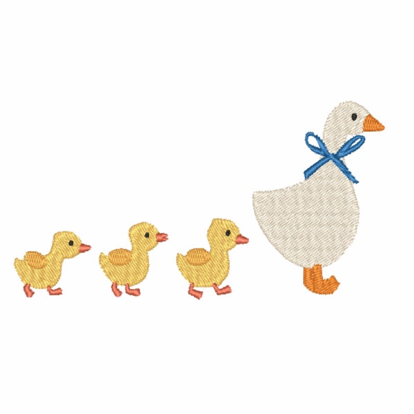 Broderie imprimée envol de canards sur aida à broder Collection d'art