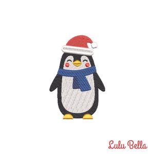 Penguin Christmas Machine Embroidery - 6 Sizes - Instant Download