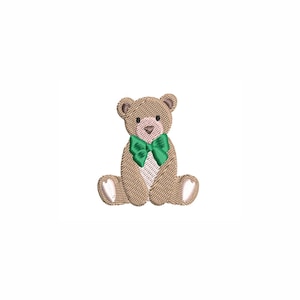 Teddy Bear Machine Embroidery Design. Mini Design in 5 Sizes (Digital File ZIP)