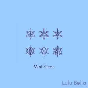 Mini Snowflakes Machine Embroidery Christmas - Single Run Stitch Delicate Designs - Instant Download