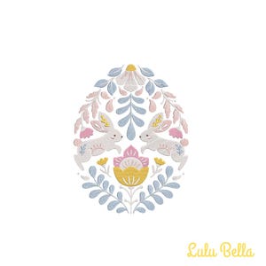 Easter Egg Bunnies Machine Embroidery - Spring Design - 3 Sizes - Instant Download