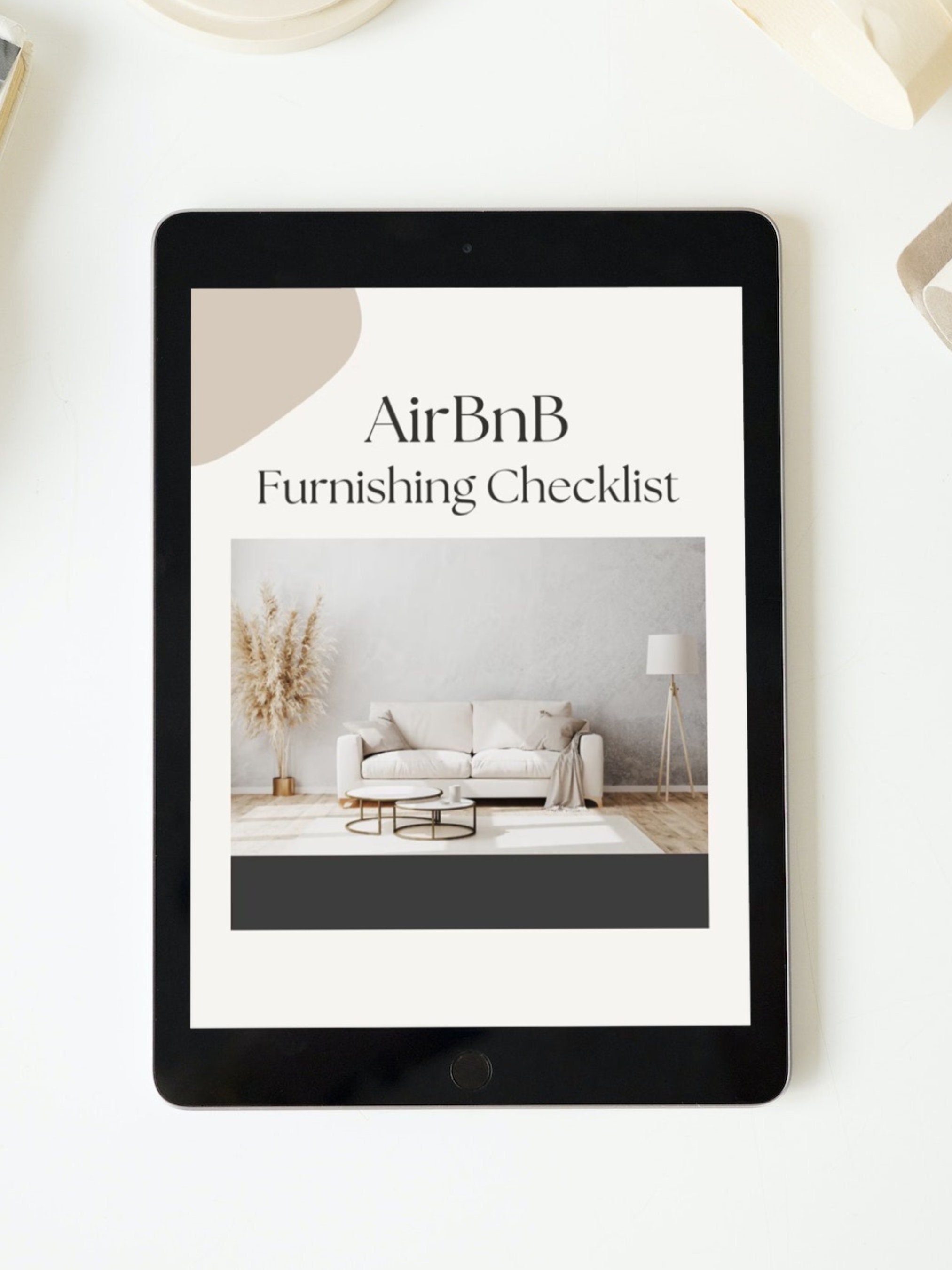 Airbnb Furnishing Checklist Furniture Checklist Vacation Etsy