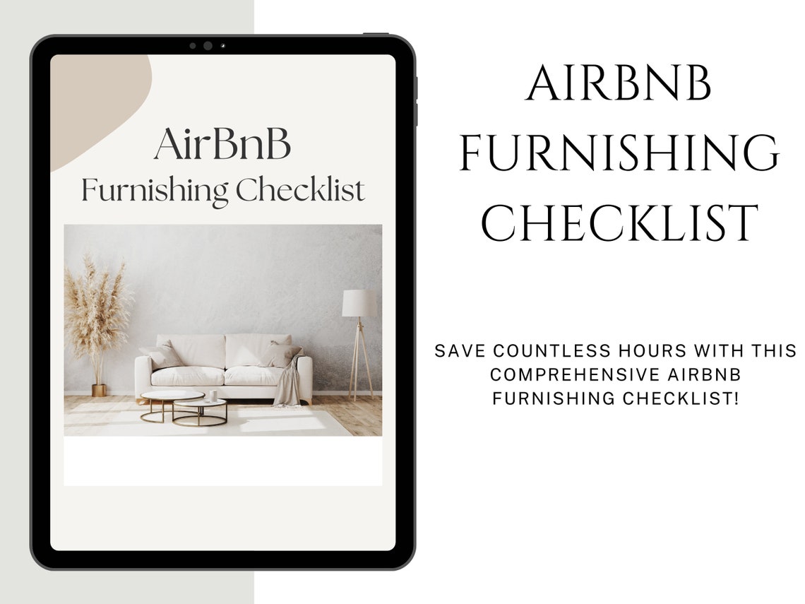 Airbnb Furnishing Checklist Furniture Checklist Vacation Rental Home