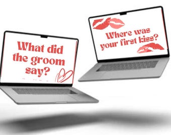 ¿Qué dijo el novio? Juego de despedida de soltera / Presentación editable (Descarga digital)