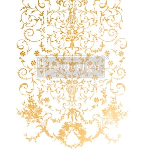 Gold Foil Kacha - Manor Swirls - Redesign by Prima - Furniture Transfers - French