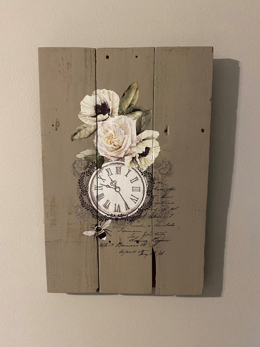 Rustic French Farmhouse Wall Decor Clock Etsy