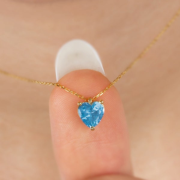 Gold Topaz Hearts Necklace - Etsy