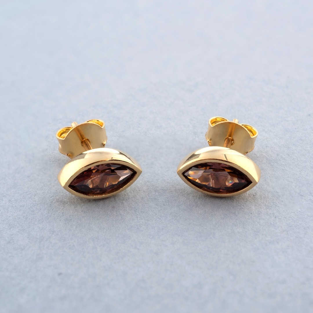 •ALBATROSS• smoky quartz + gold earrings
