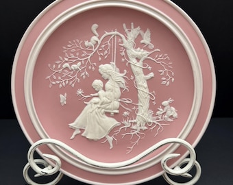 Plato vintage para el Día de la Madre, edición limitada de porcelana Franklin de 1978, hecho a mano.