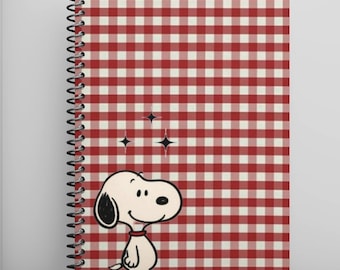Quaderno a spirale/diario a righe con illustrazioni di Snoopy e Woodstock