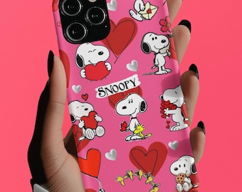 Snoopy Phone Case | Peanuts Cartoon, Protective Dual Layer